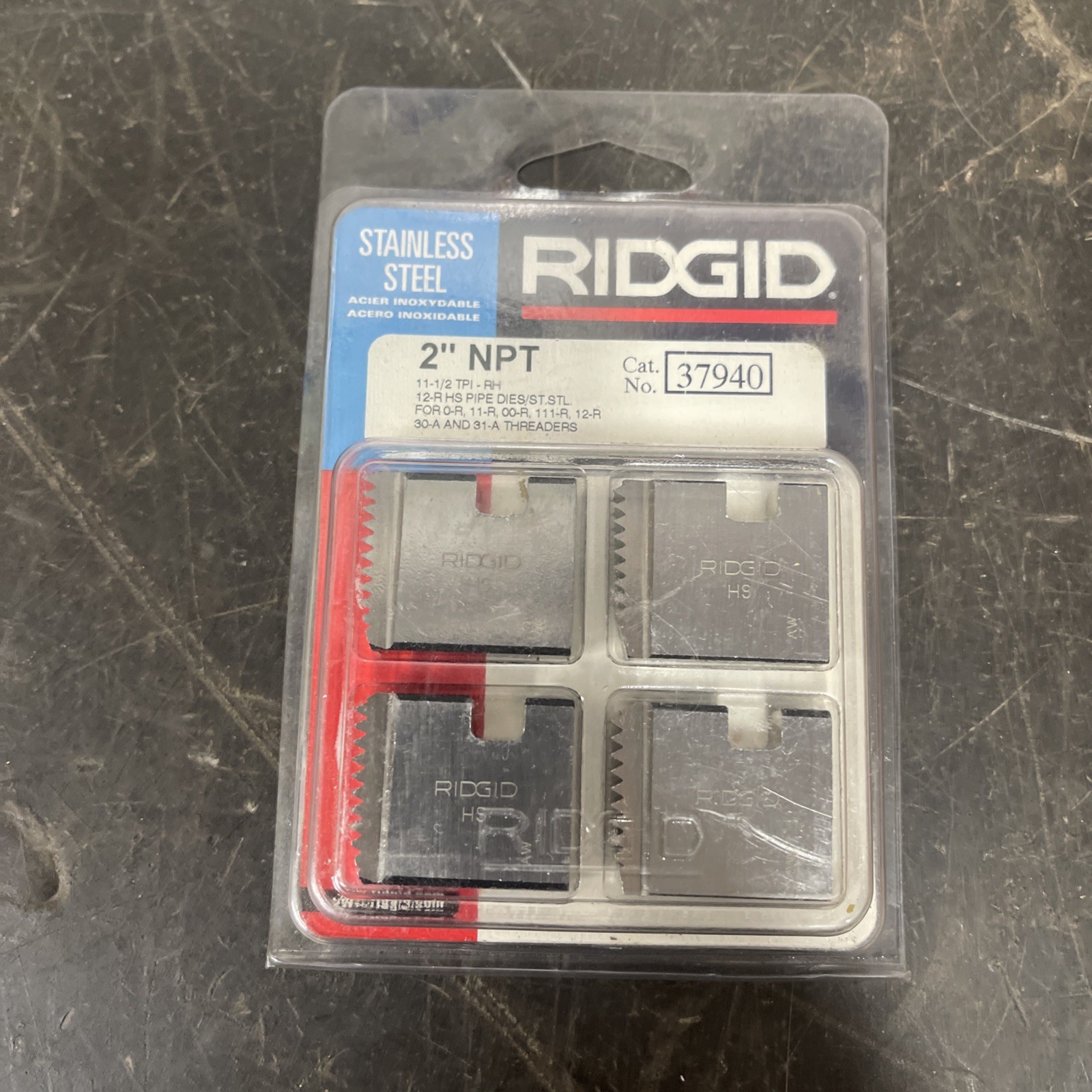 Ridgid 37940 2” 11-1/2 TPI High Speed Steel Manual Threader Pipe Die