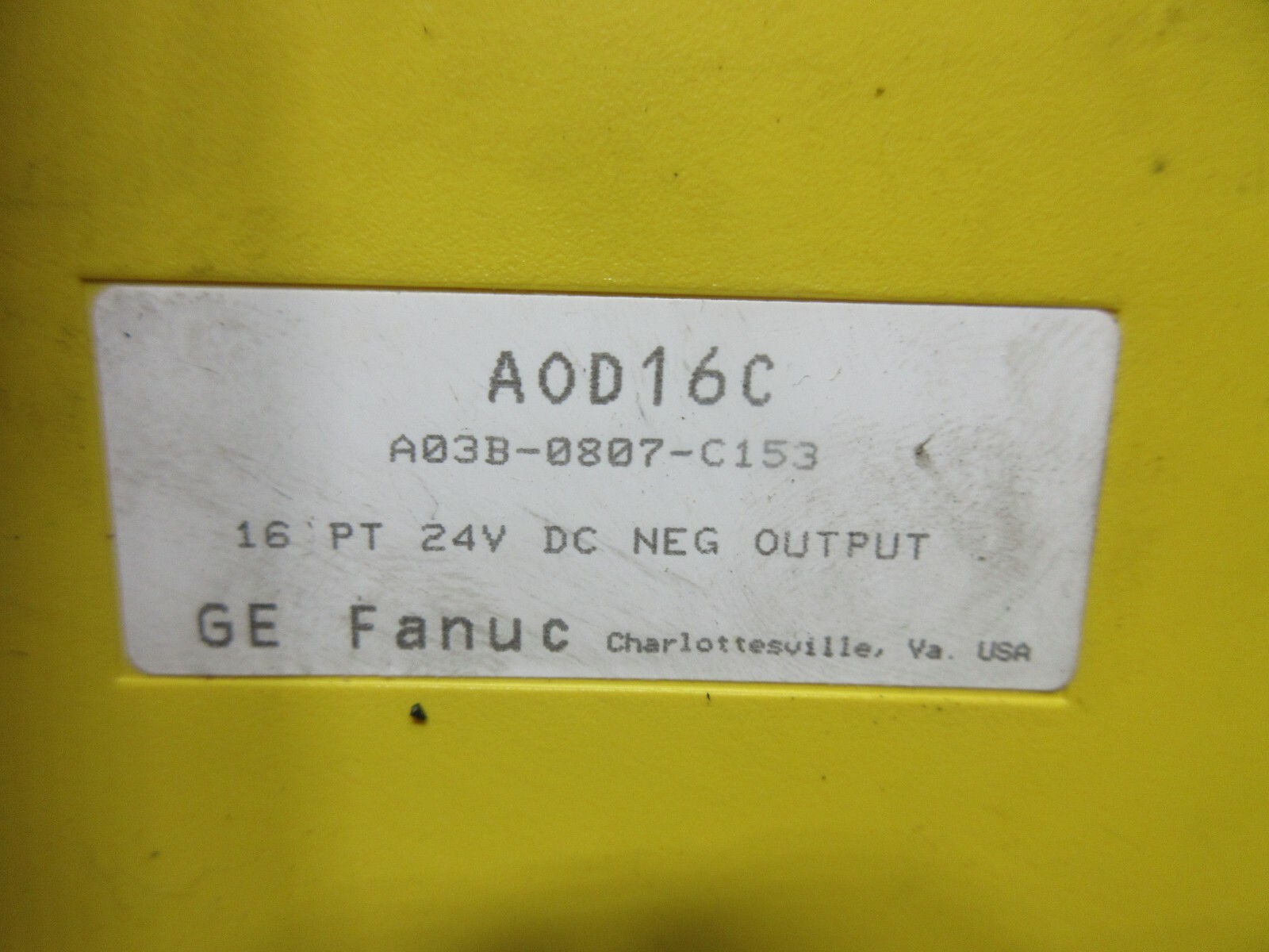 FANUC INPUT DRIVE A0D16C A03B-0807-C153 16 PT 24V DC NEG