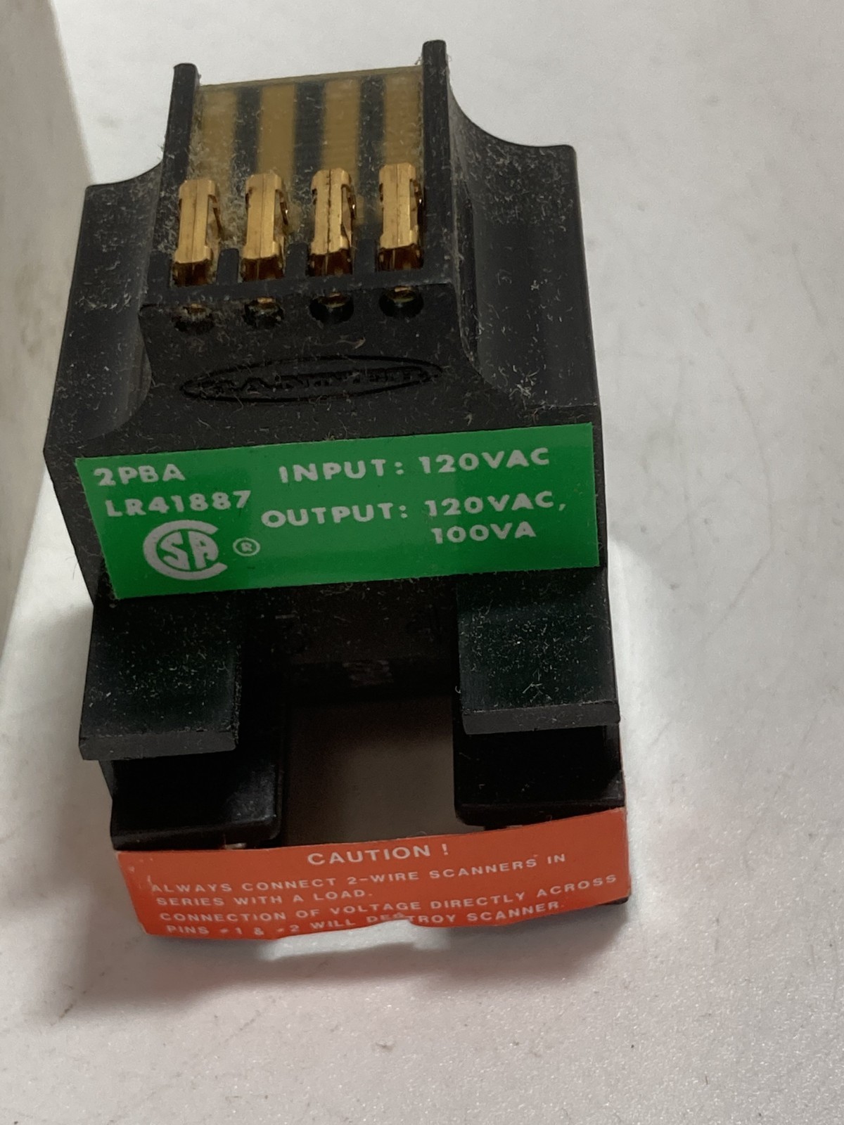 BANNER LR41887 POWER BLOCK 2PBA 120VAC NIB