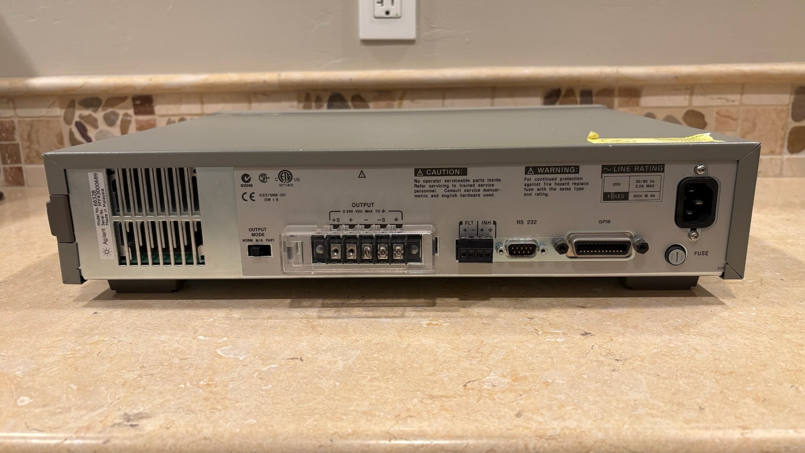 Agilent 6632B 100W High Performance DC Power Supply 0 – 20V 5A GPIB RS-232