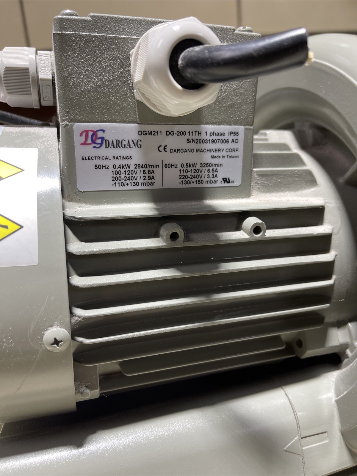 Dargang DG-200 11TH DGM211 0.5kW 110-240V Vacuum Blower ~ Warranty