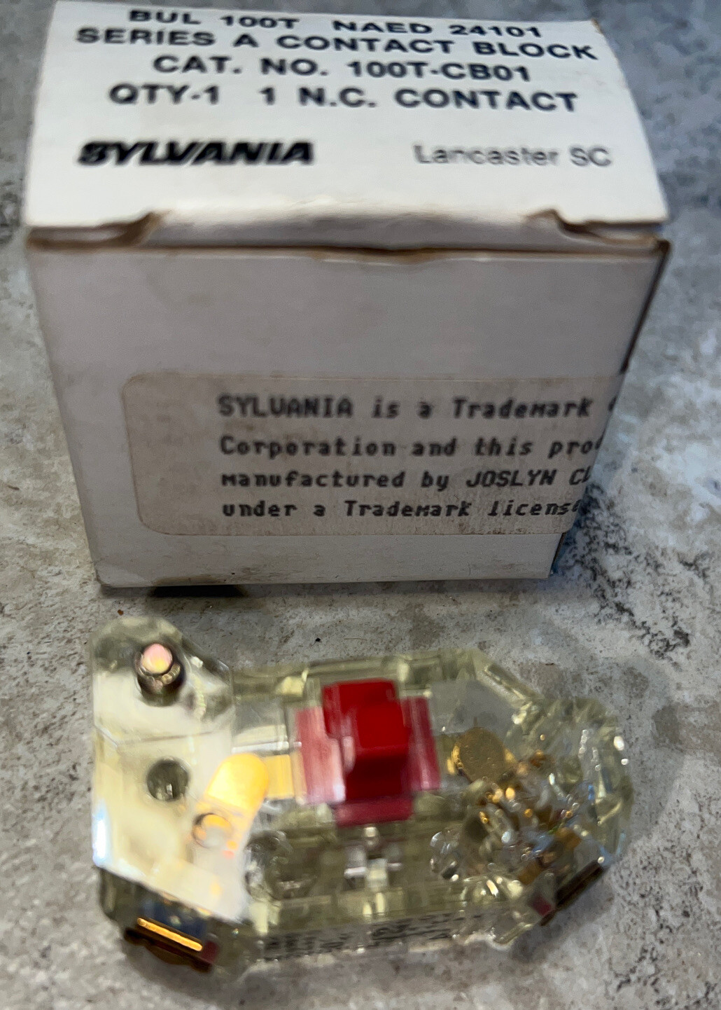 Joslyn Clark Sylvania 100T-CB01 Contact Block 100T CB01