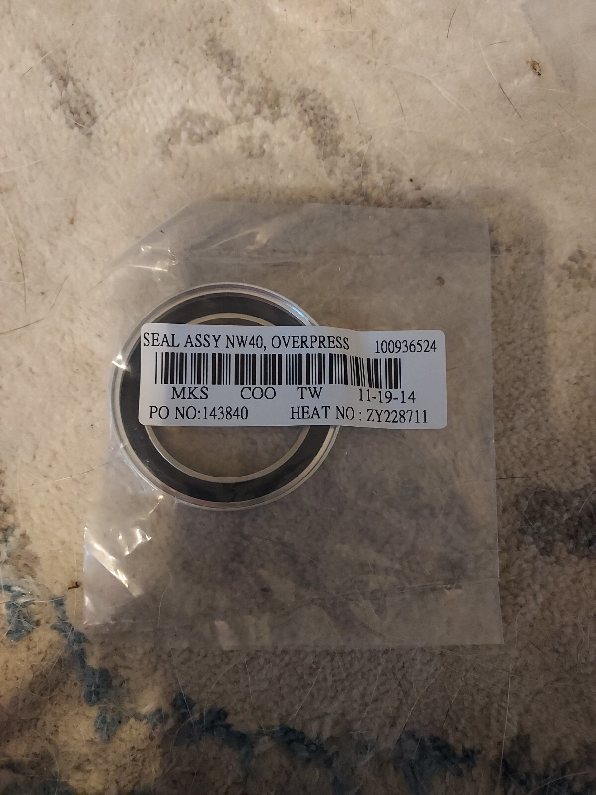 NEW MKS/HPS SEAL ASSY NW40, OVERPRESS 100936524