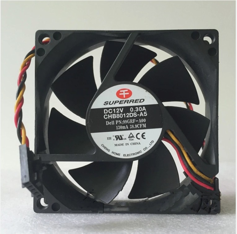 1pcs New SUPERRED CHB8012DS-A5 12V 0.30A 3-wire cooling fan