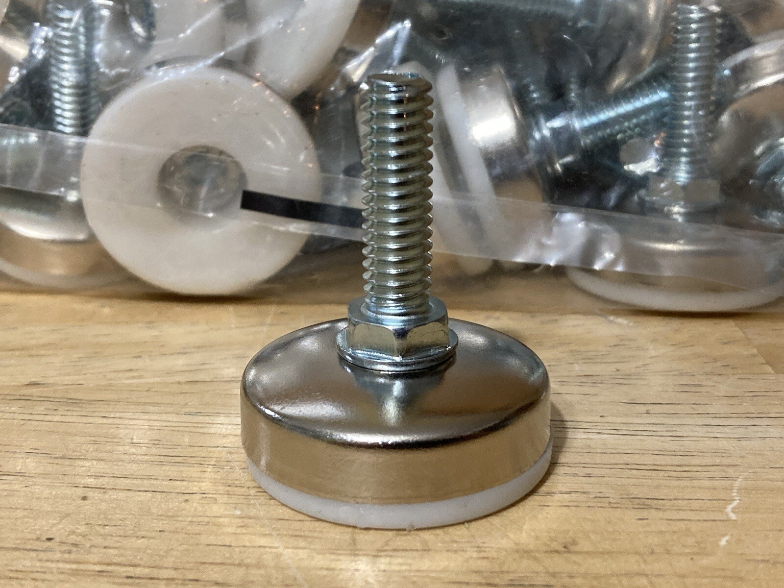 Adjustable Leveling Foot Threaded Feet 1.75” x 1/4” Thread (1” Thread) 50 Pack