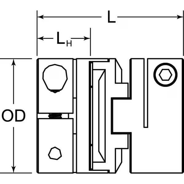Ruland Coupling,Oldham Clamp,Bore 1/4 In OCT16-4-A Ruland OCT16-4-A 634529059210