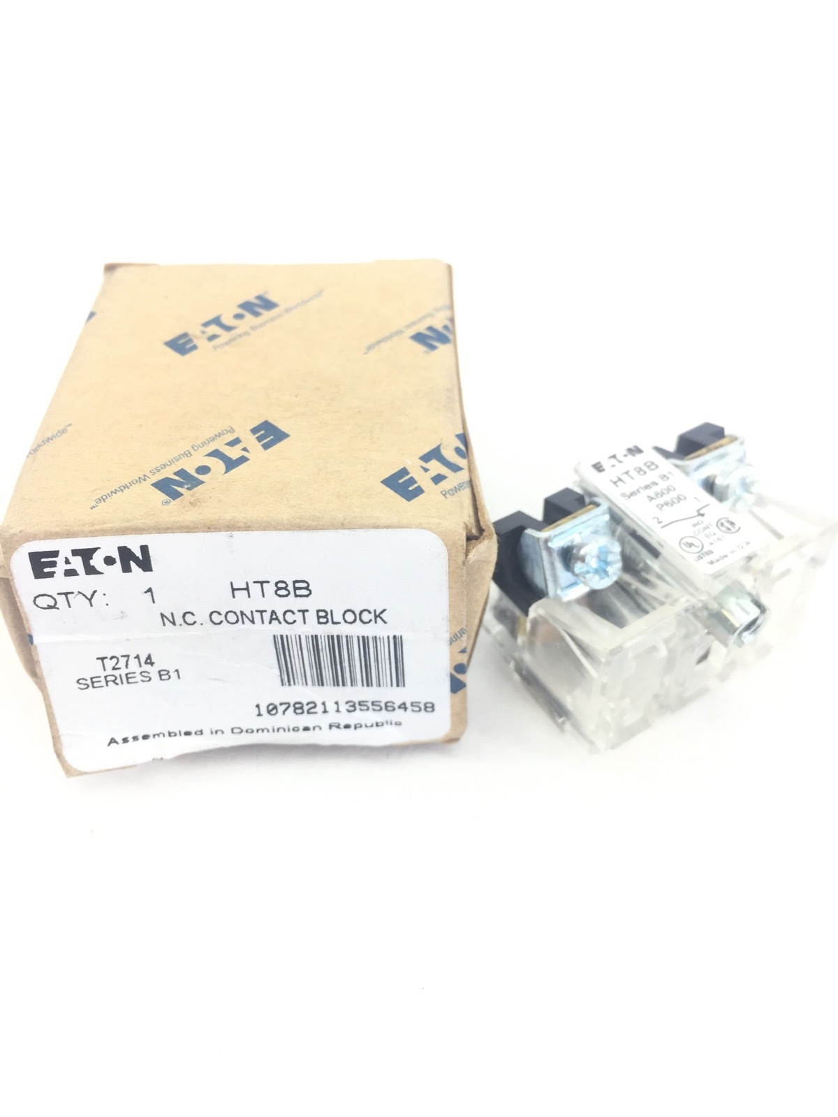 EATON HT8B N.C. NORMAL CLOSED CONTACT BLOCK NEW IN BOX (A242)