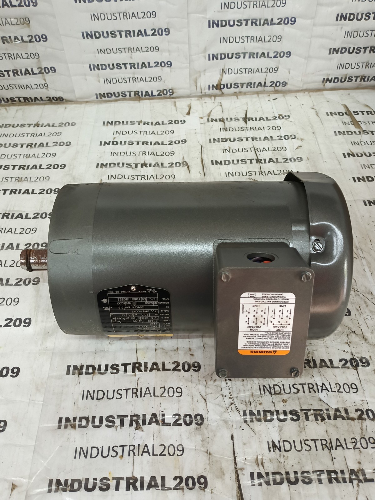 1HP BALDOR VM3556T MOTOR 1140RPM FR:145TC PH3