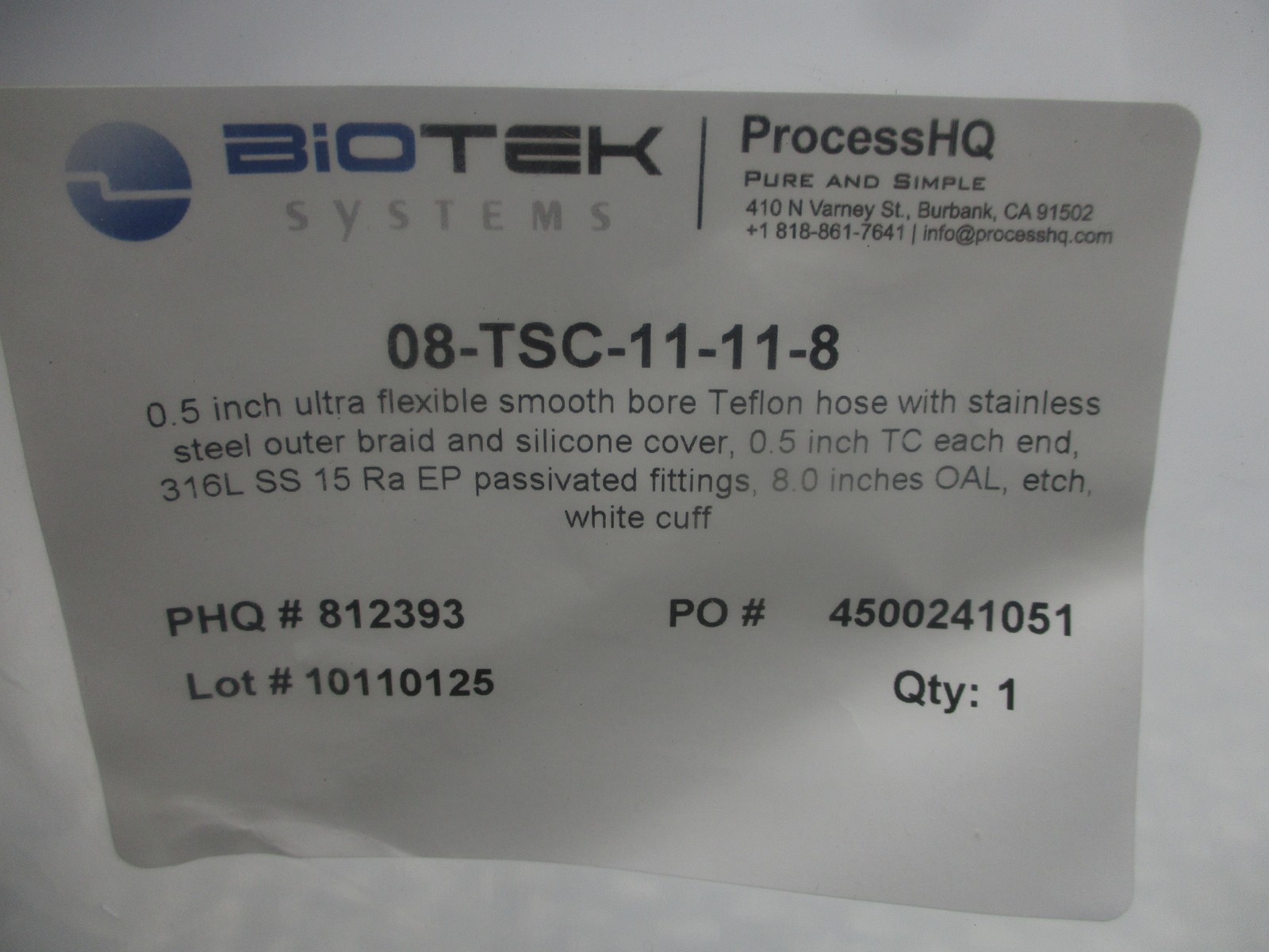 BIOTEK 08-TSC-11-118 HOSE NSMP