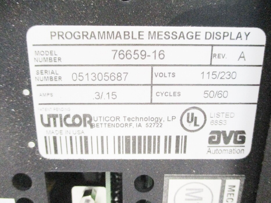 UTICOR TECHNOLOGY 76659-16 NSNP