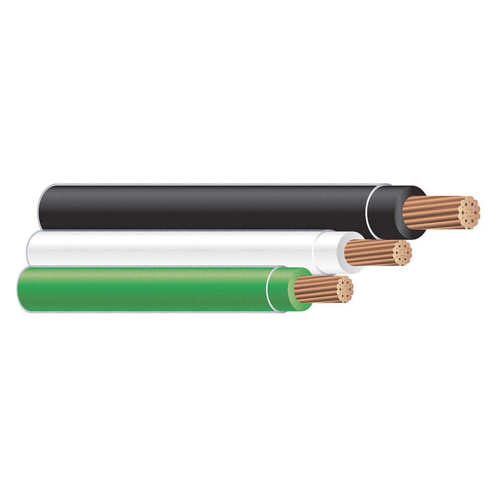 SOUTHWIRE 58453303 Wire,12AWG,THHN,Str,Blk, Grn, Wht,350ft 38NF44