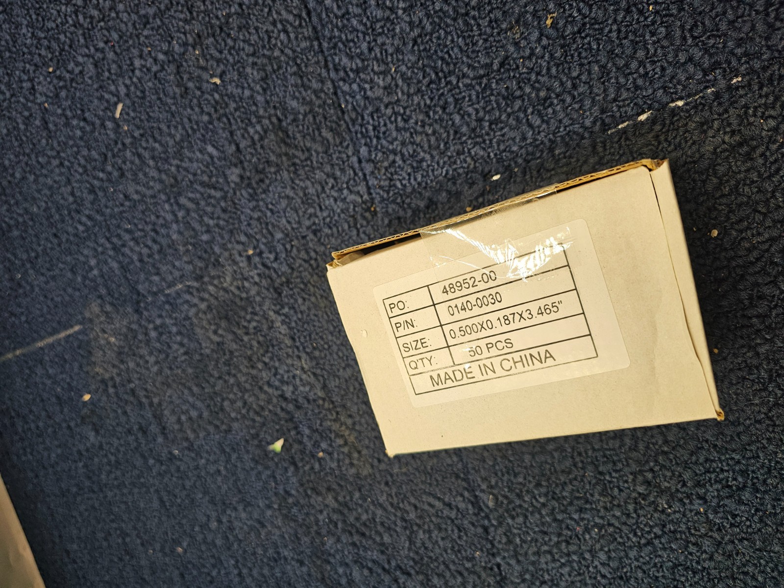 (QTY 50) 0140-0030 Rectangular Strip 48952-00 0.500 x 0.187 x 3.465″