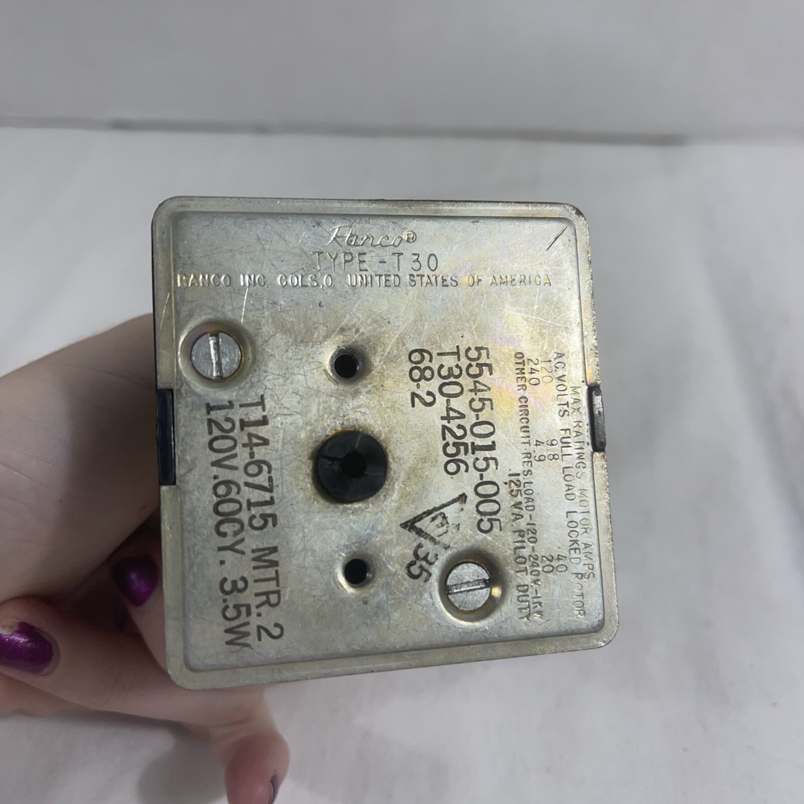 NEW NOS Ranco T30-4256 T304256 Defrost Timer 120V 60CY 3.5W T30 T14-6715 T146715