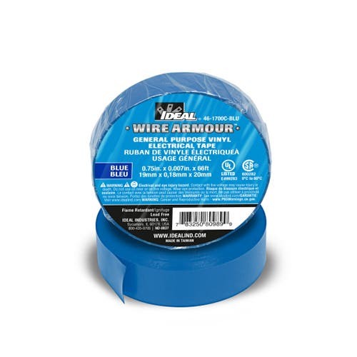 IDEAL Electrical 46-1700C-BLU GP Color Tape, 3/4 In x 66 ft, Blue