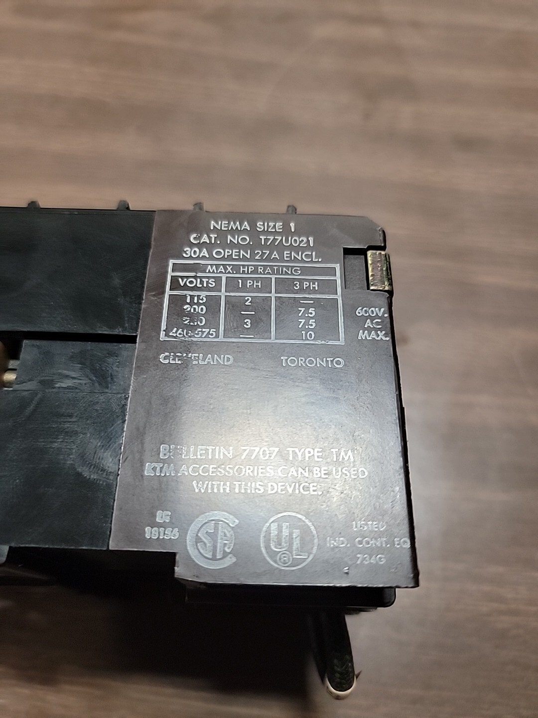 Sylvania 30 Amp Contactor T77U021 Joslyn Clark