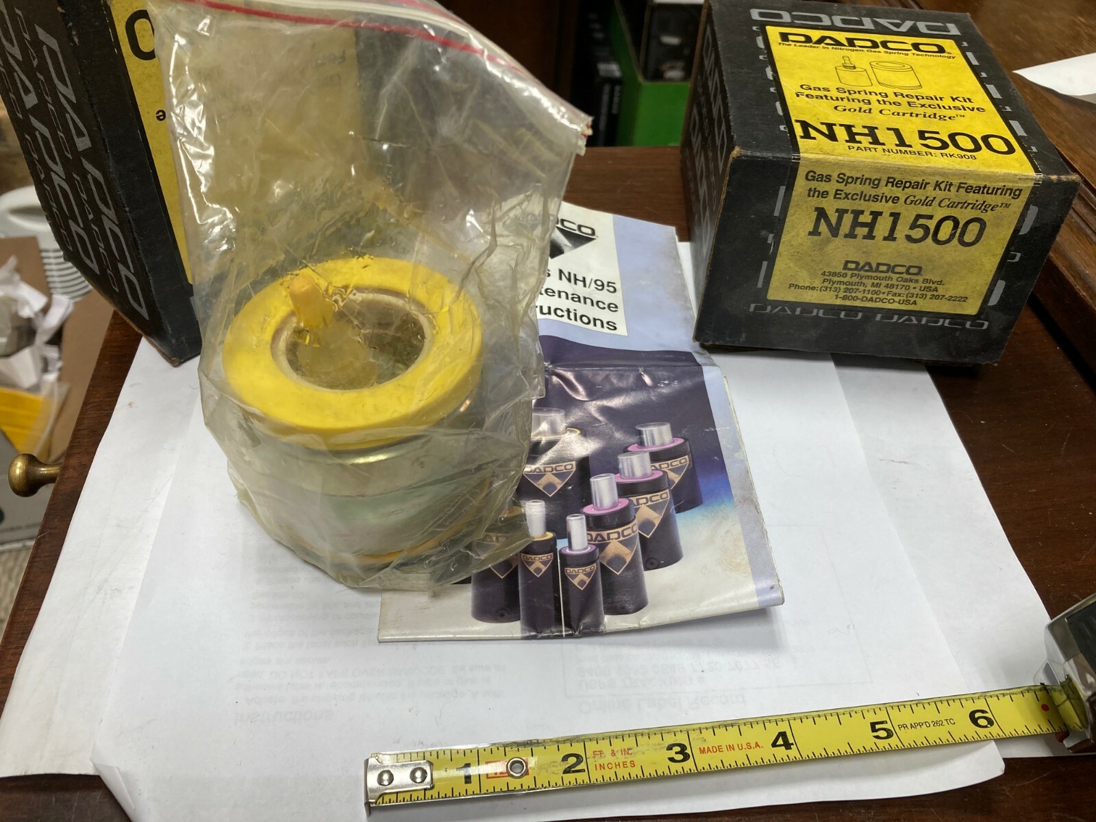 *** Lot of 2 ***, DADCO NH1500-RK908, GAS SPRING REPAIR KIT W/ GOLD CARTRIDGE