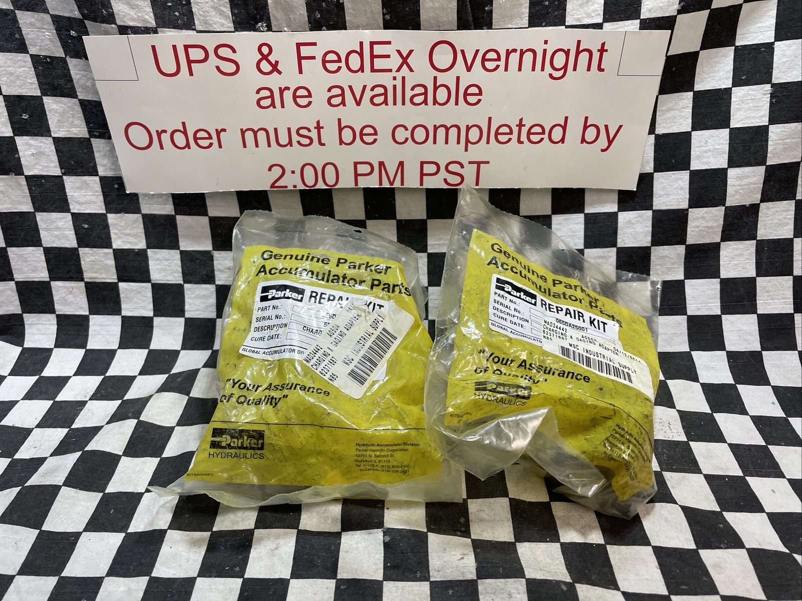 PARKER CHARGING & GAGING ADAPTER , 065DA25001, LOT OF 2, SHIPSAMEDAY#138W10