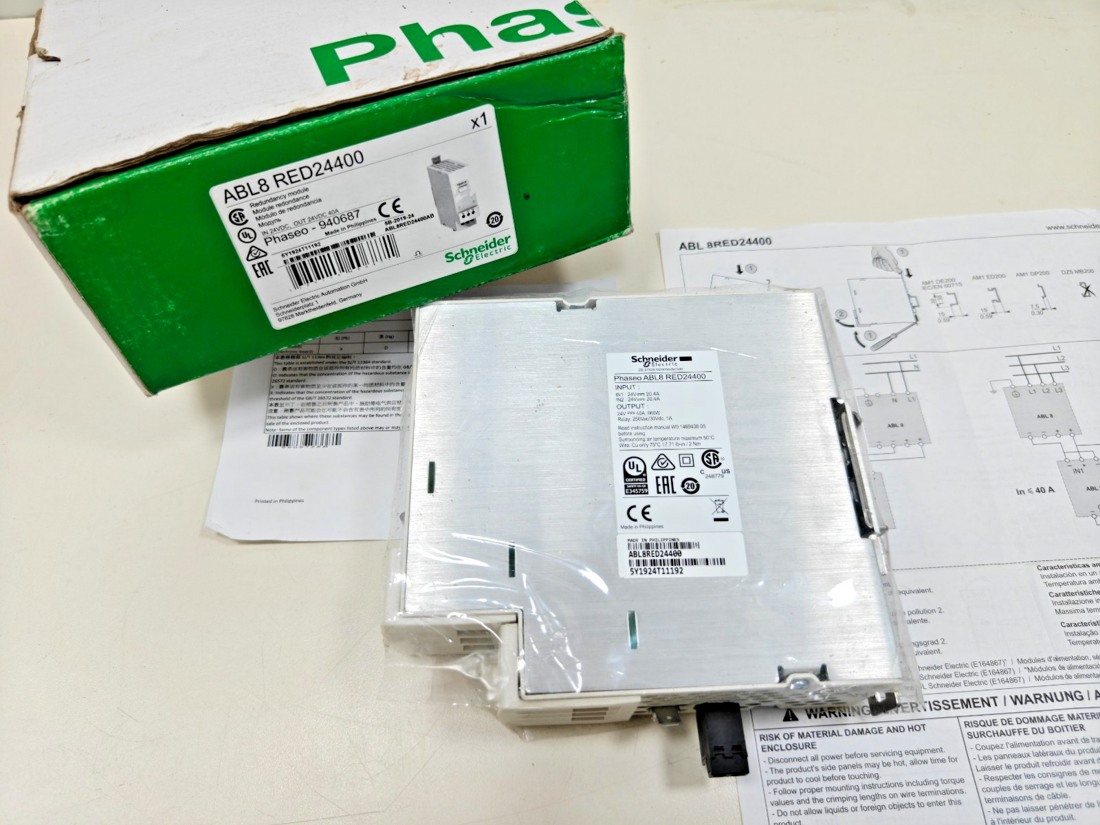 ABL8 RED24400 Schneider Electric Redundancy Module – 40A – for Regulated SMPS