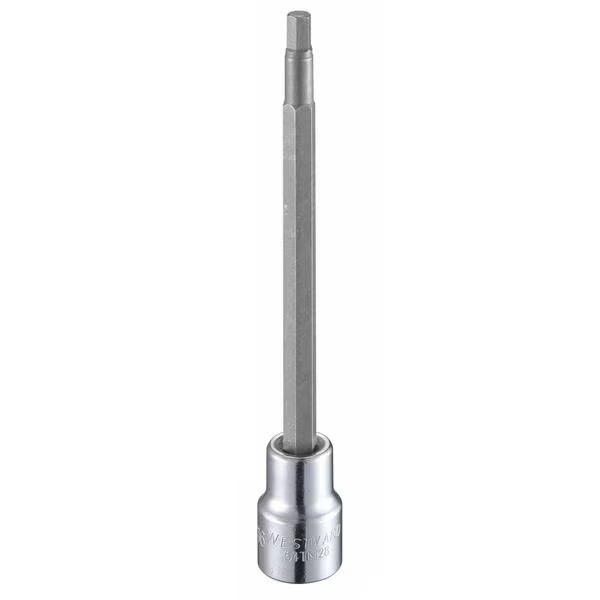 Westward 3/8 in Drive Hex Socket Bit SAE 3/16 in Tip, 4 13/16 in L 54TM28