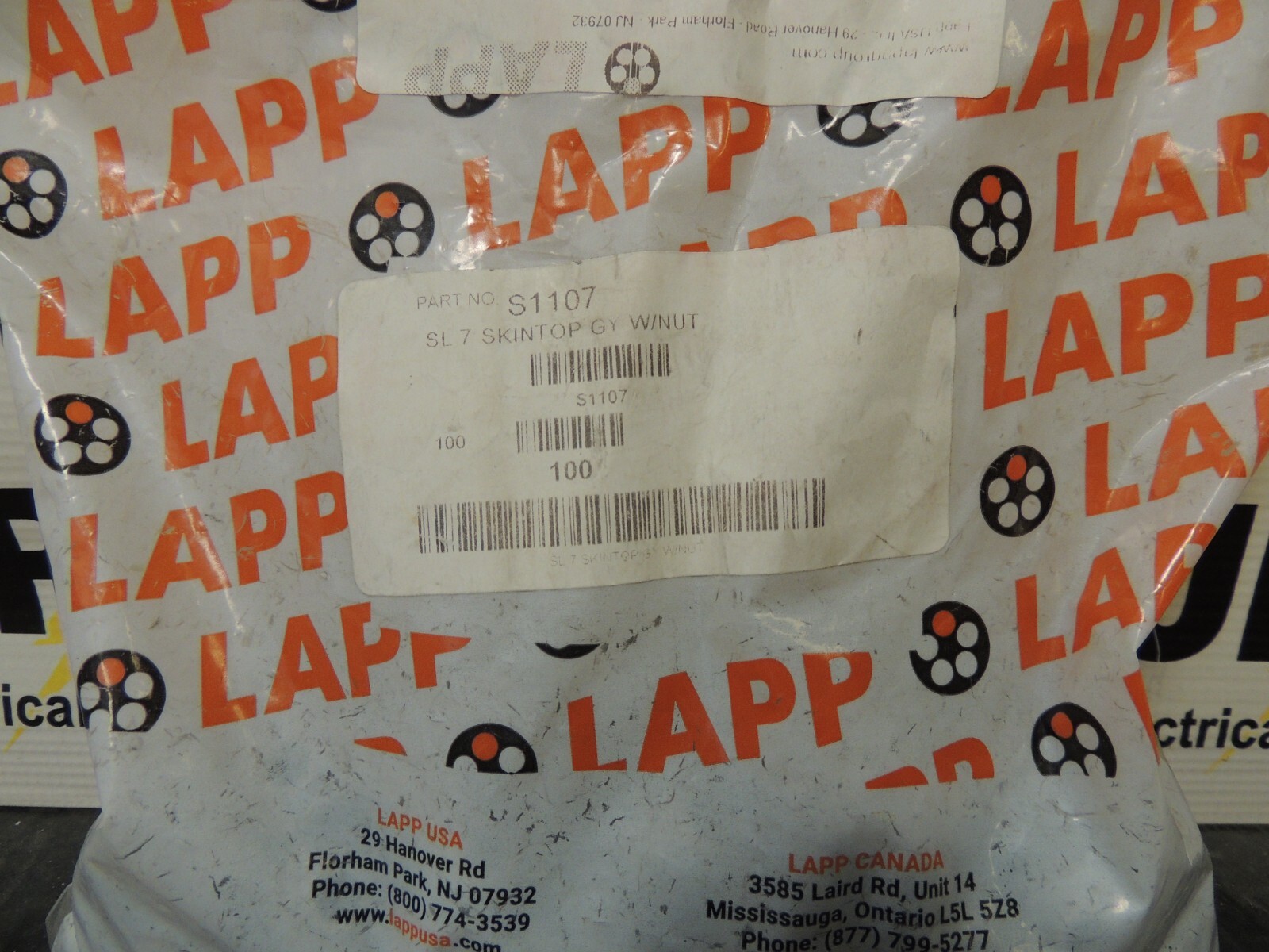 LAPP SL 7 SKINTOP GY W/NUT S1107 (75 Pack)