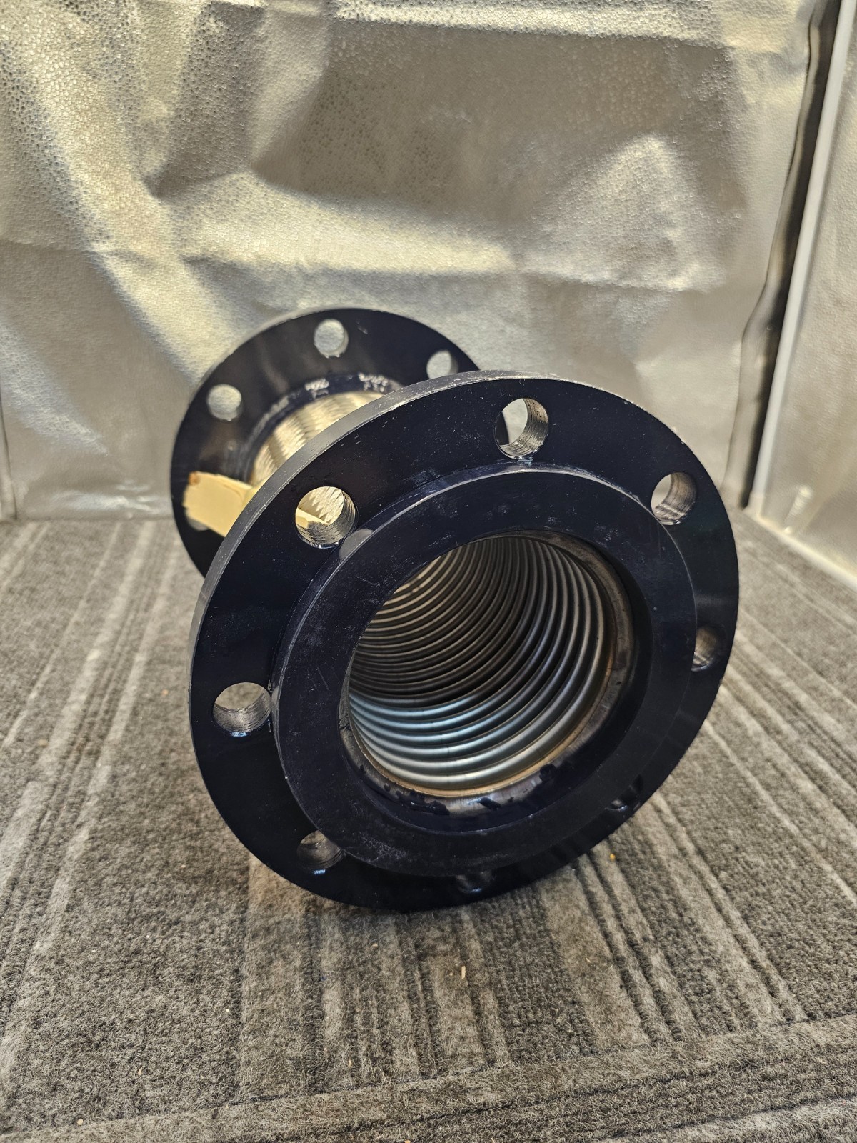 Braided Stainless Steel Pipe Expansion Joint Flange Adapter 8 Hole Mount 10″