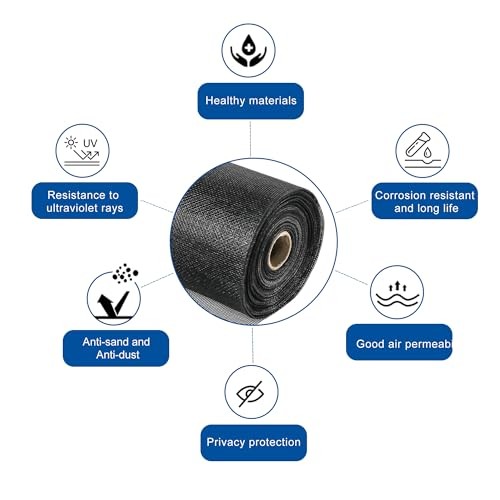 Window Screen Mesh,36 inch x 100 feet Fiberglass 36inch*100feet, Black
