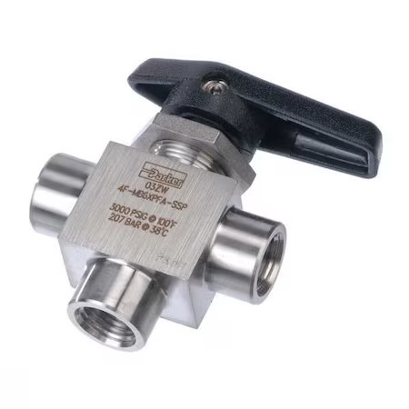 Parker 4F-Mb6xpfa-Ssp 1/4″ 3-Way Ball Valve 3000 Psi