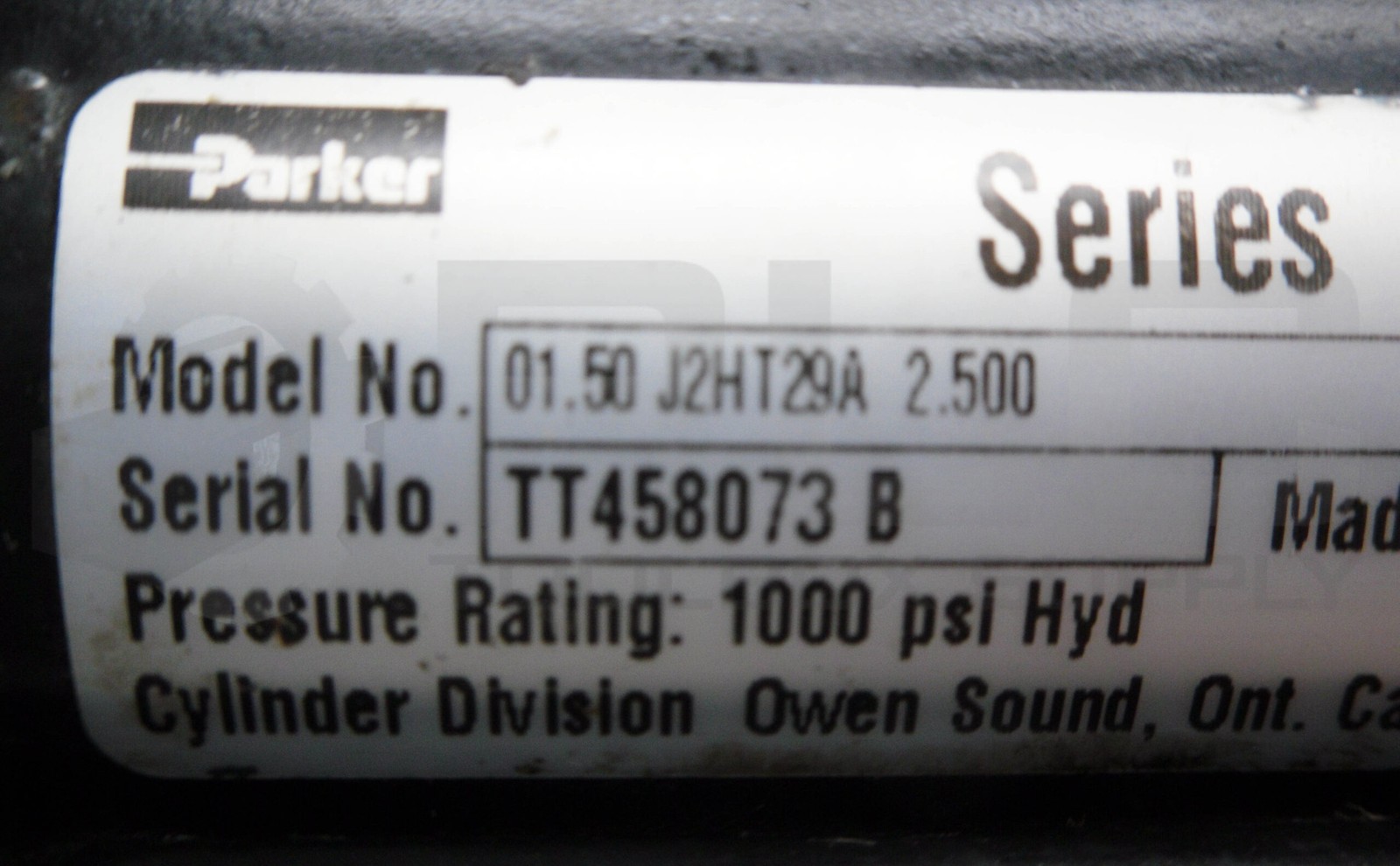 PARKER TT458073 B CYLINDER, SERIES 2H, 1000 PSI (01.50 J2HT29A 2.500, 814-4072)