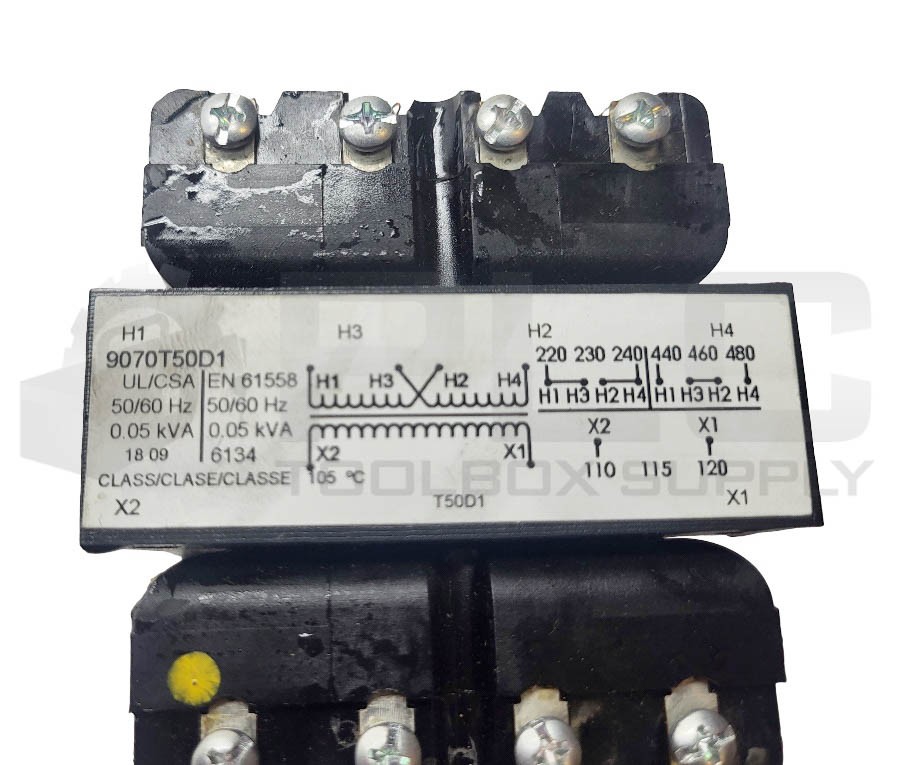 NEW SQUARE D 9070T50D1 INDUSTRIAL CONTROL TRANSFORMER 480V 50/60HZ