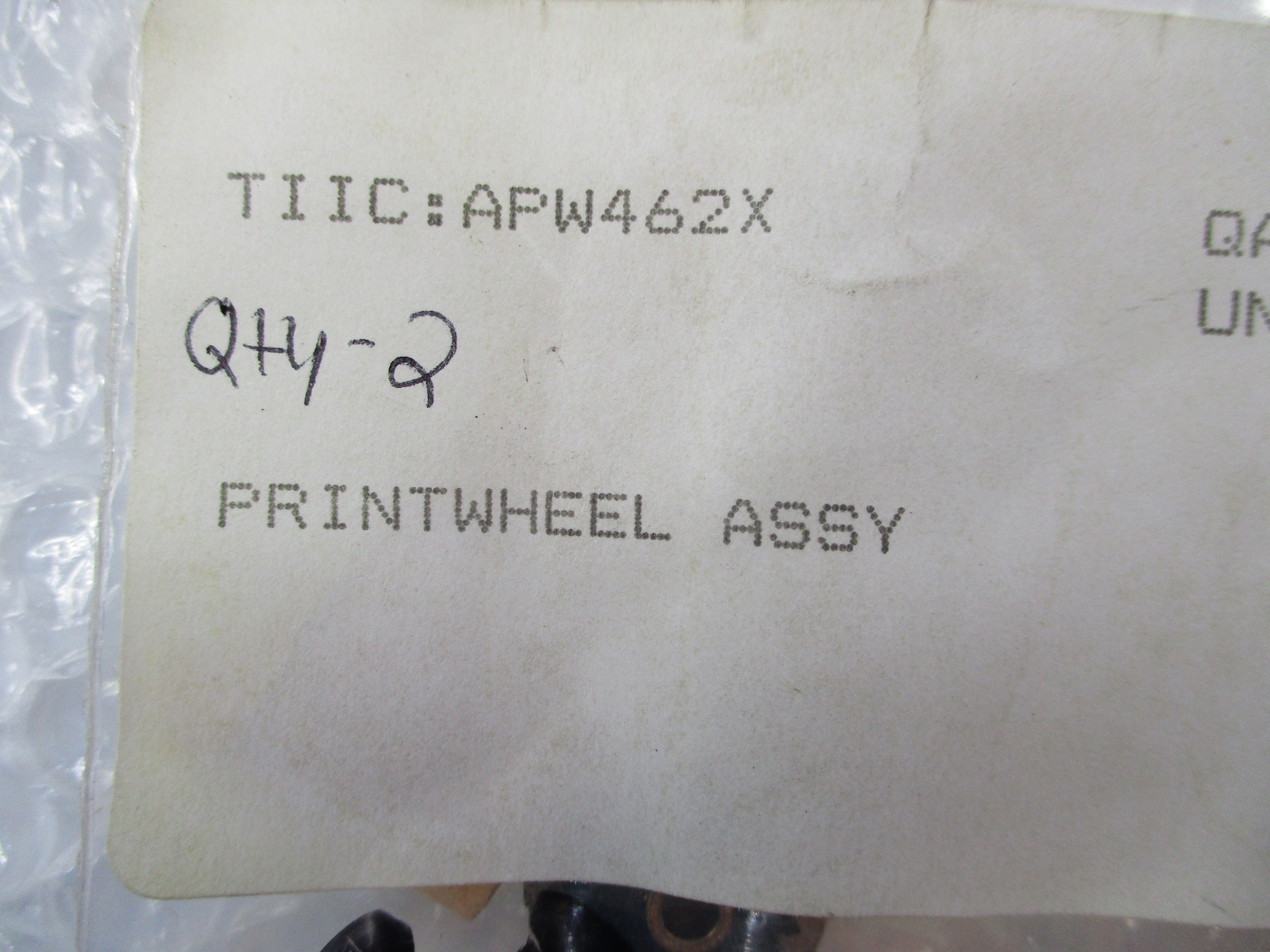 INDUSTRIAL SPARE APW462X PRINTWHEEL ASSEMBLY QTY OF 2 NSNP