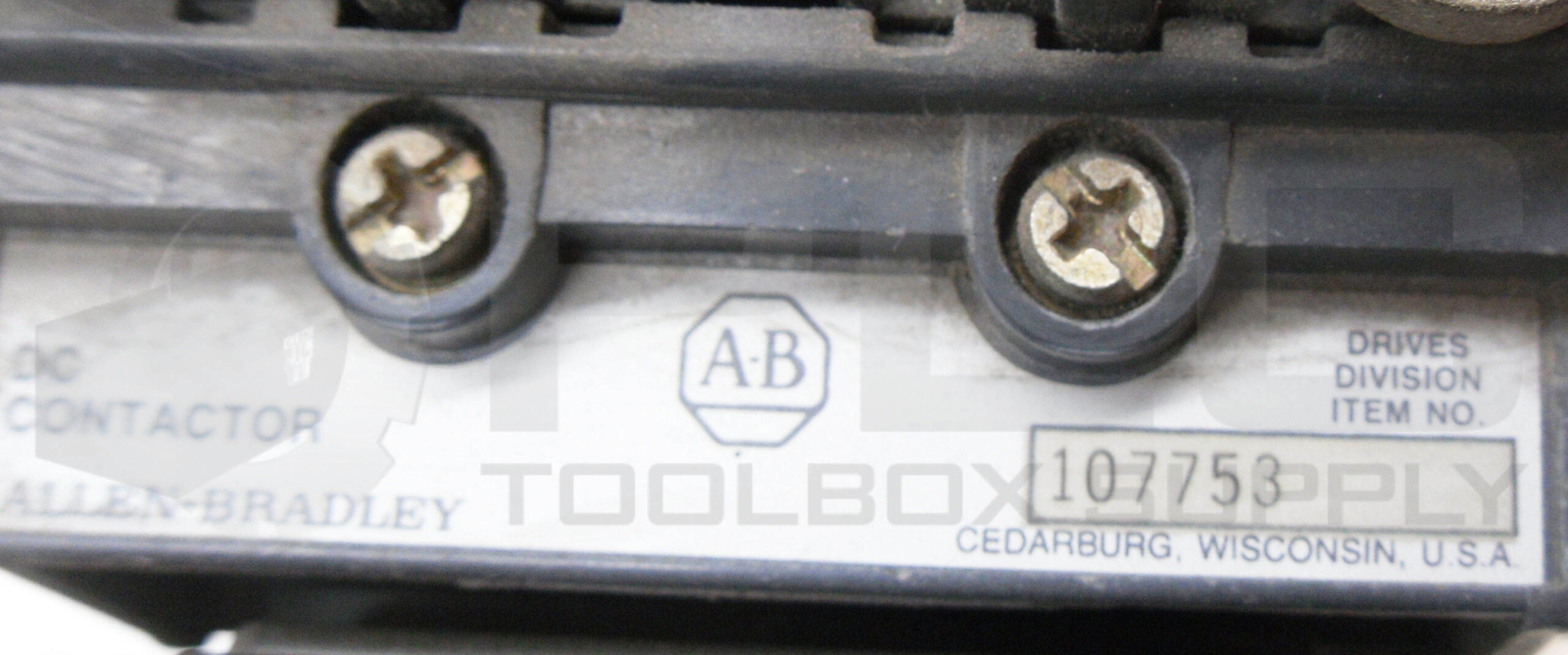 ALLEN BRADLEY 107753 DC CONTACTOR W/ CB236 COIL W/ 40495-458-04 CONTACT