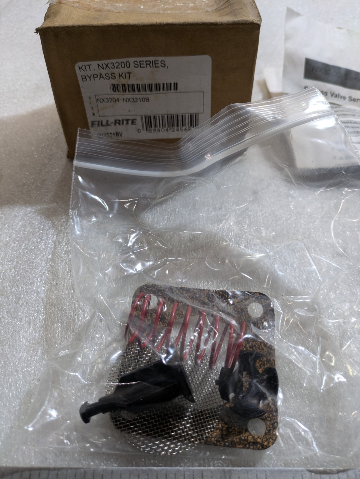 Fill-Rite KIT321BV Bypass Valve Repair Kit NX3200 Series Pump OEM Industrial