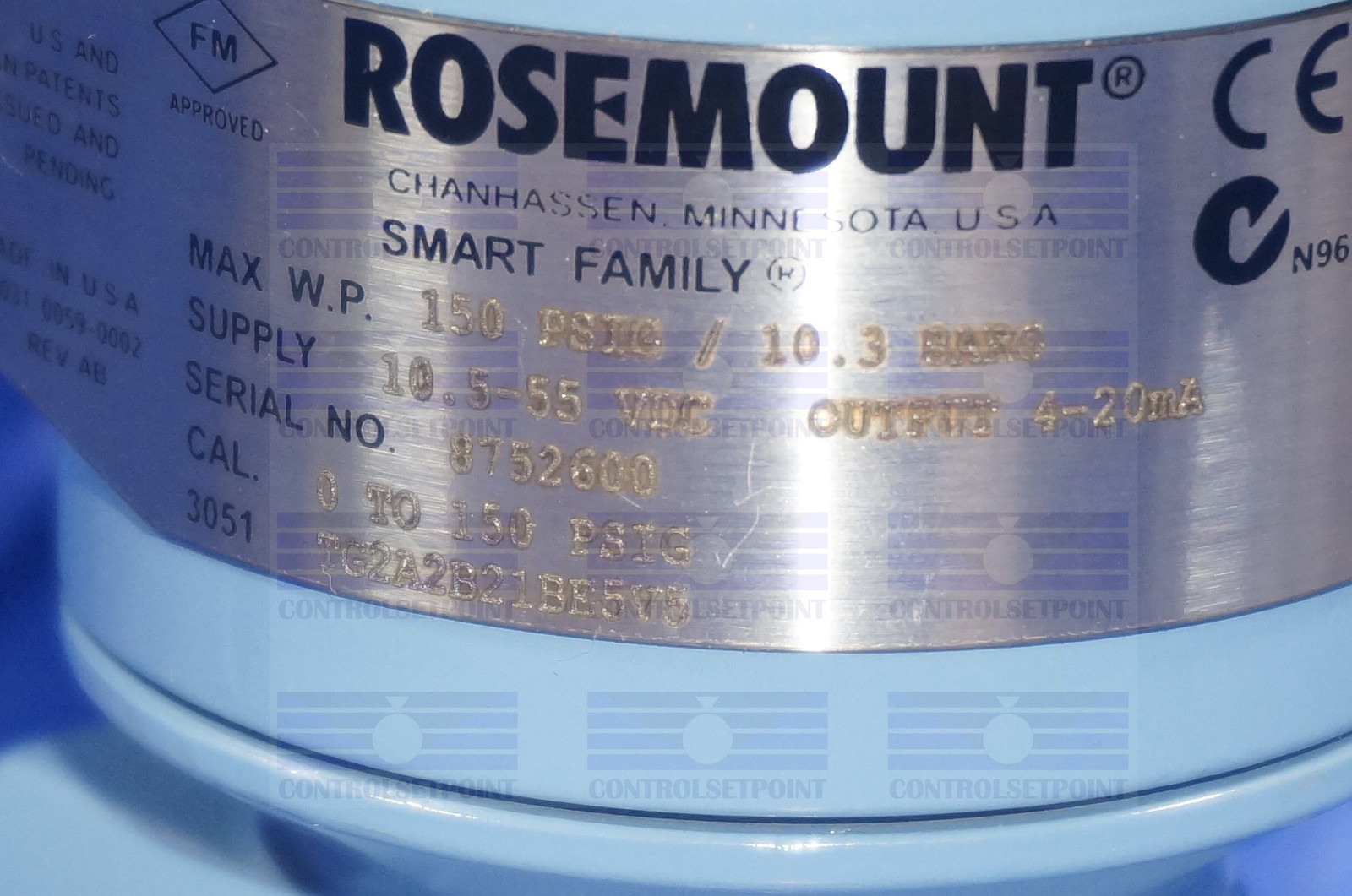 EMERSON ROSEMOUNT 3051TG2A2B21BE5V5 PRESS TRANS 3051 TG2A2 ID52600