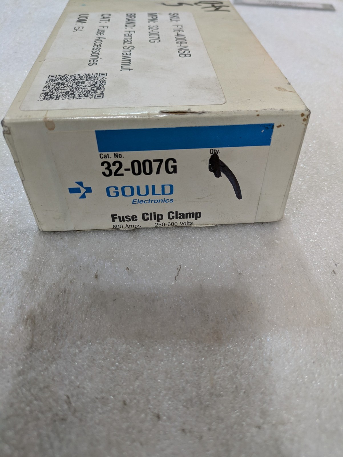 Gould 32-007G Fuse Clip Clamp Size 3 600A 250/600V /ORDER