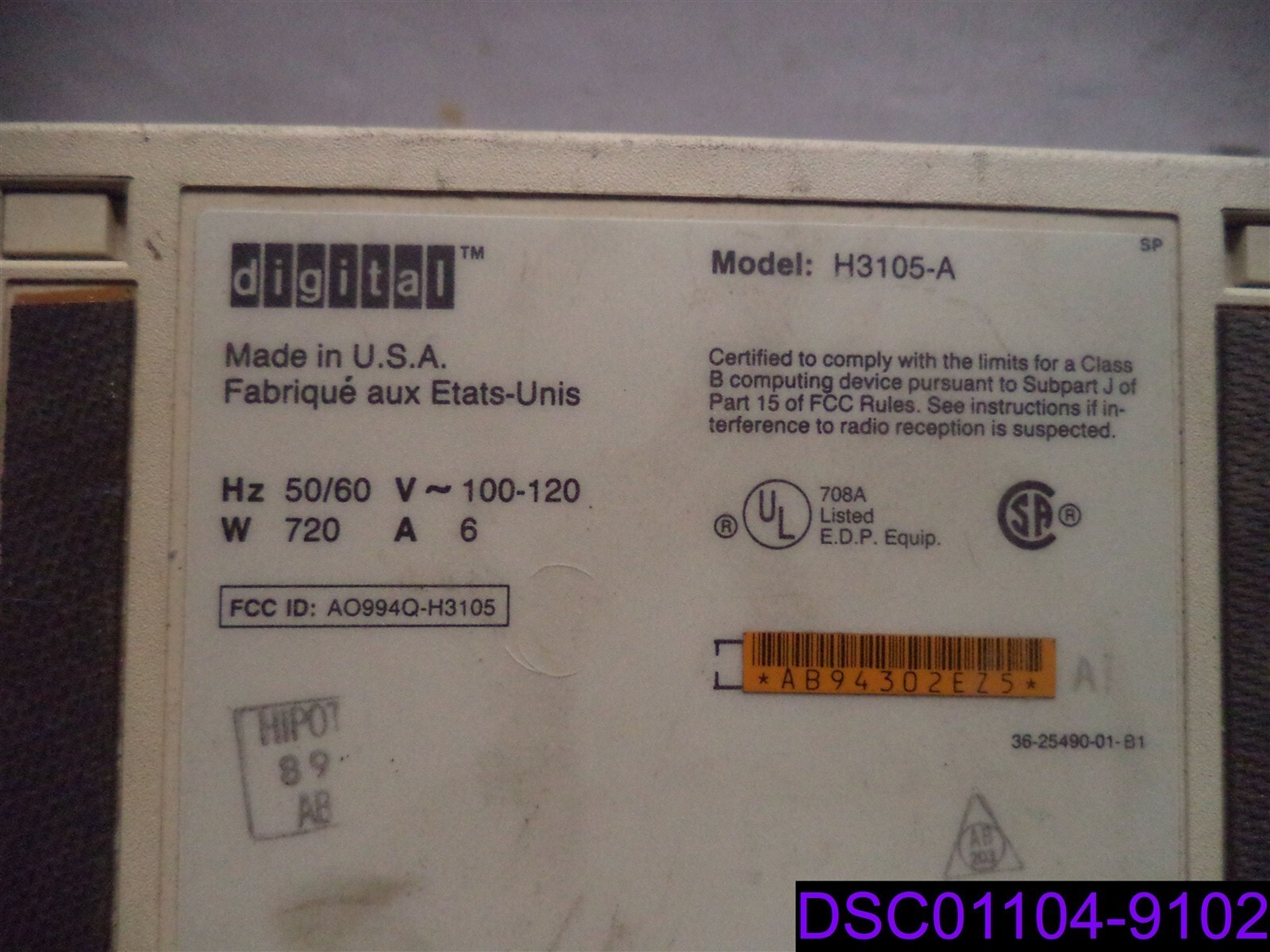 Digital Equipment Transceiver, Model # H3105-A