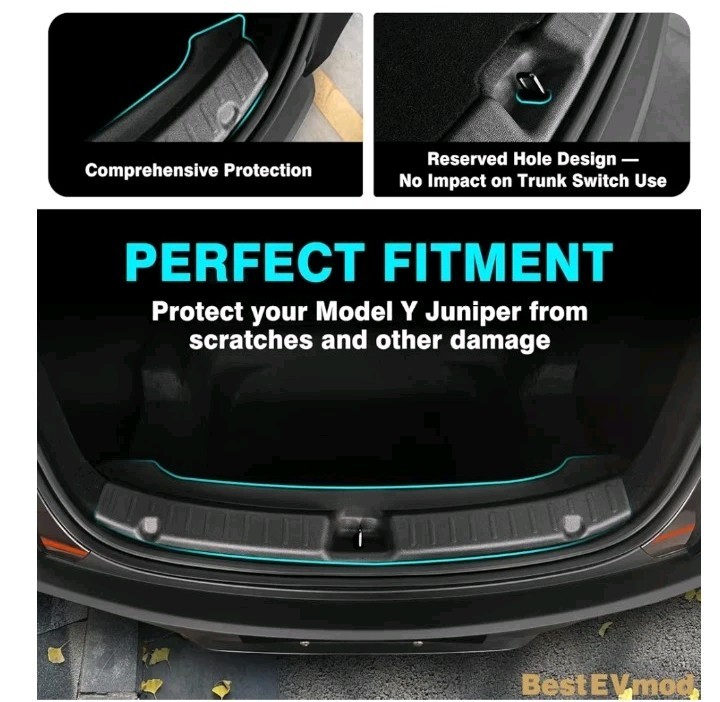 Rear Bumper Guard Protector for Tesla Model Y Juniper 2025 2026 Door Sill Cover