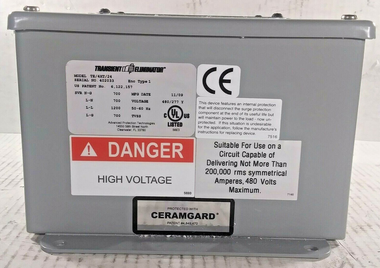 1 NEW APT TE/4XT/24 TRANSIENT ELIMINATOR SURGE SUPPRESSOR NIB/NNB *MAKE OFFER*