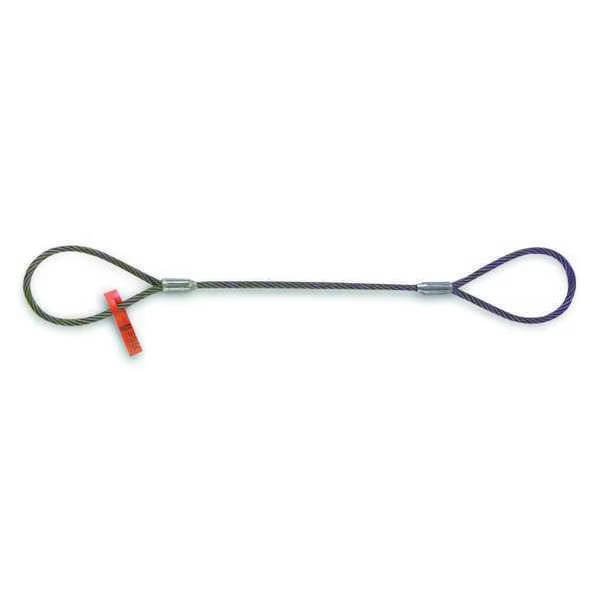Lift-All 34IEEX12 Sling, Wire Rope, L12Ft, VLL11200Lb, 3/4In