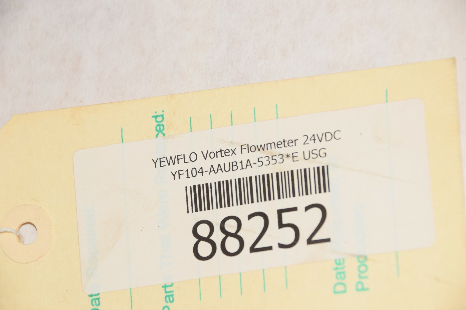YOKOGAWA YEWFLO YF104-AAUB1A-5353*E USG 24VDC 0-21000.00 VORTEX FLOWMETER