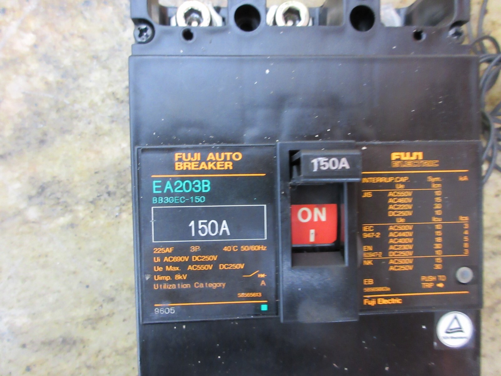 FUJI AUTO BREAKER EA203B 150A 9609 BB3GEC-150 150 AMP