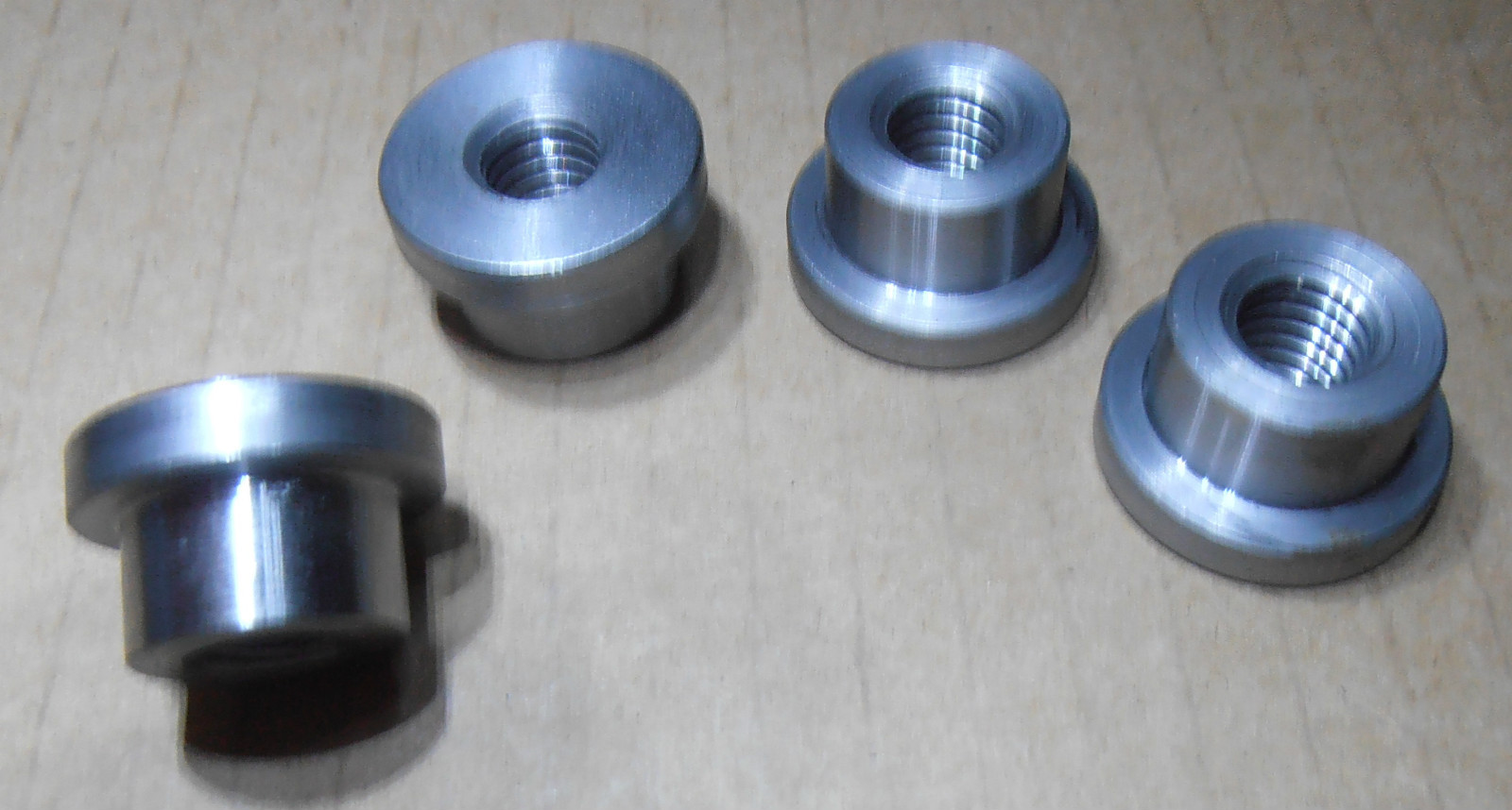 10 Pieces M 10 x 1.5 WELD BUNGS THREADED 1018 Steel Low Profile.USA MADE