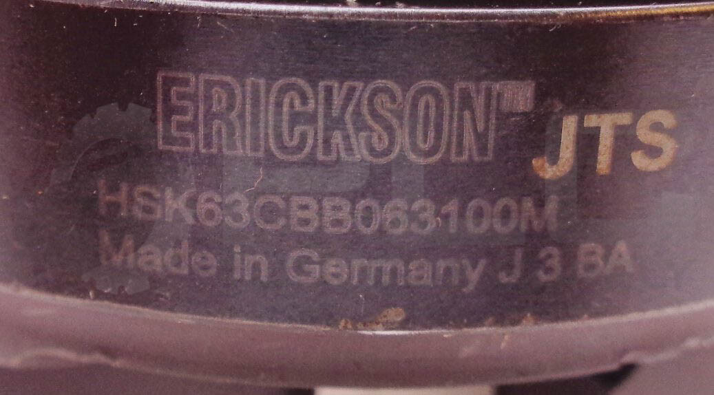 NEW ERICKSON HSK63CBB063100M TOOL HOLDER