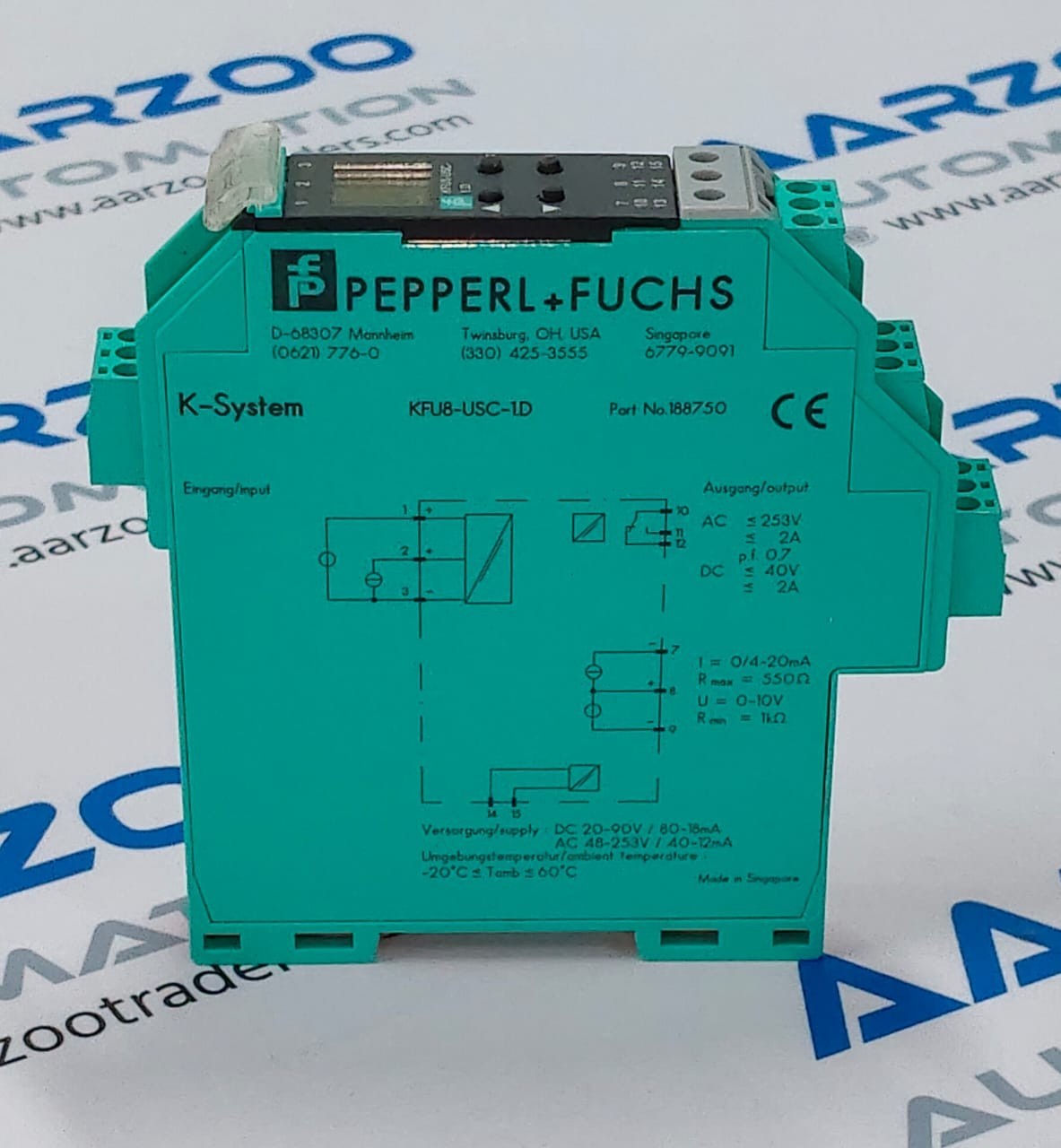 PEPPERL+FUCHS KFU8-USC-1.D SIGNAL CONVERTER WITH TRIP VALUE K-SYSTEM 188750