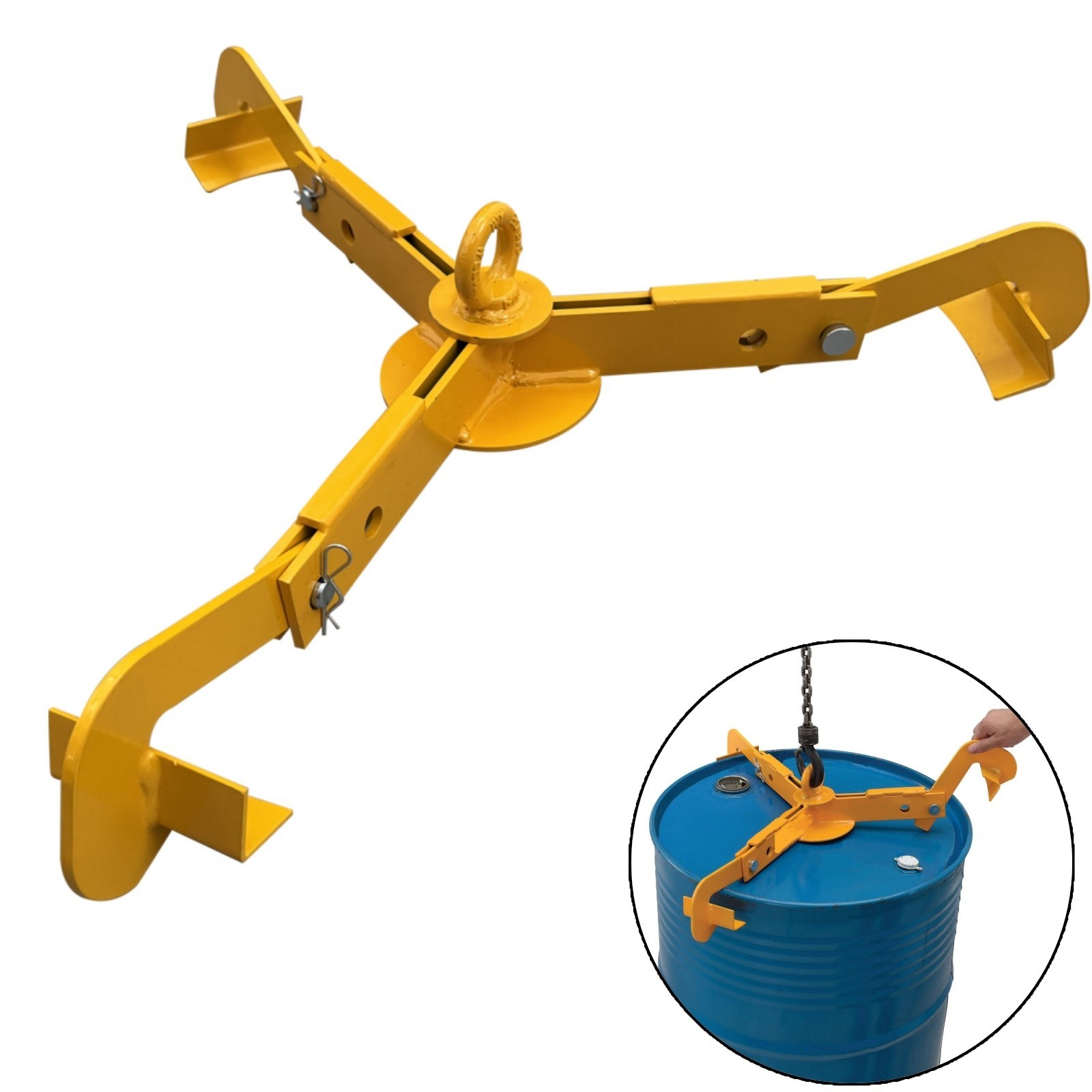 Open Closed Head Drum Lifter 793 Lb Capacity Bucket Clamp Fixture Steel Clamp