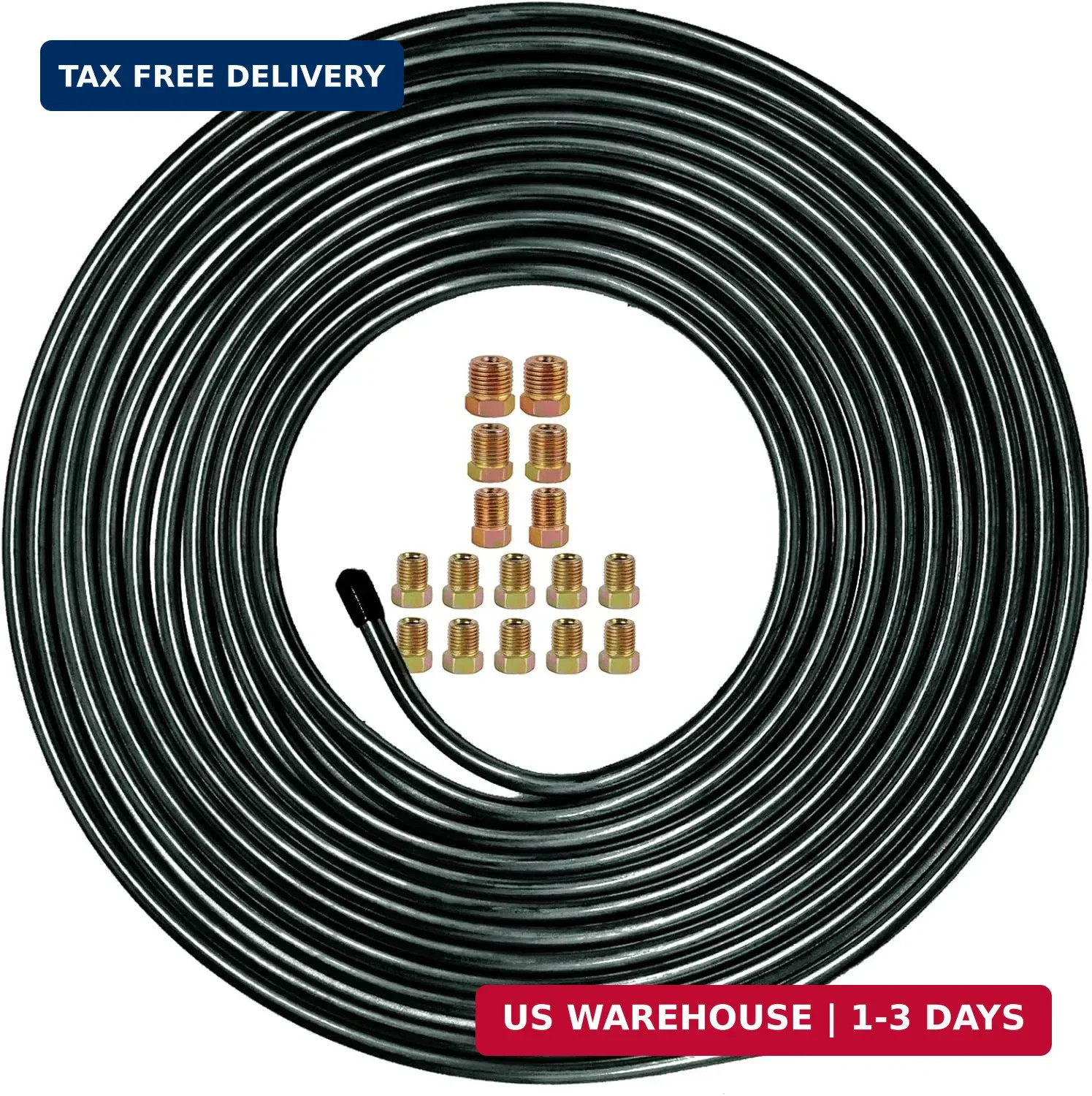 MuHize Brake Line Tubing Kit 3/16 inch 25 Feet with 16 Flare Fittings – Rust-Pro