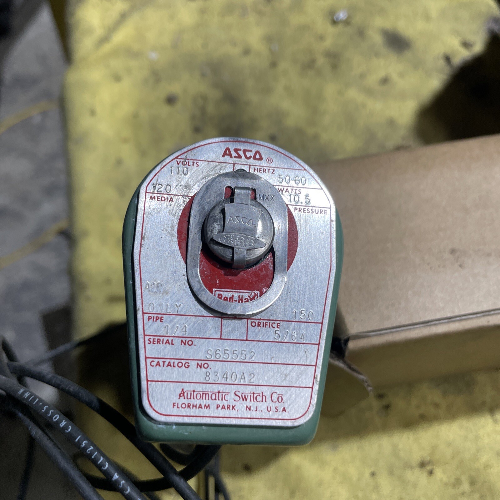 ASCO 8340A2 110/120V 150PSI 1/4″ Red Hat