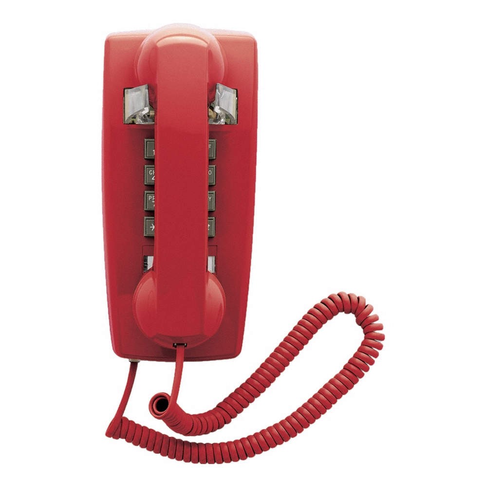 CETIS 2554E (Red) Standard Wall Phone,Red,Plastic 3CZH7