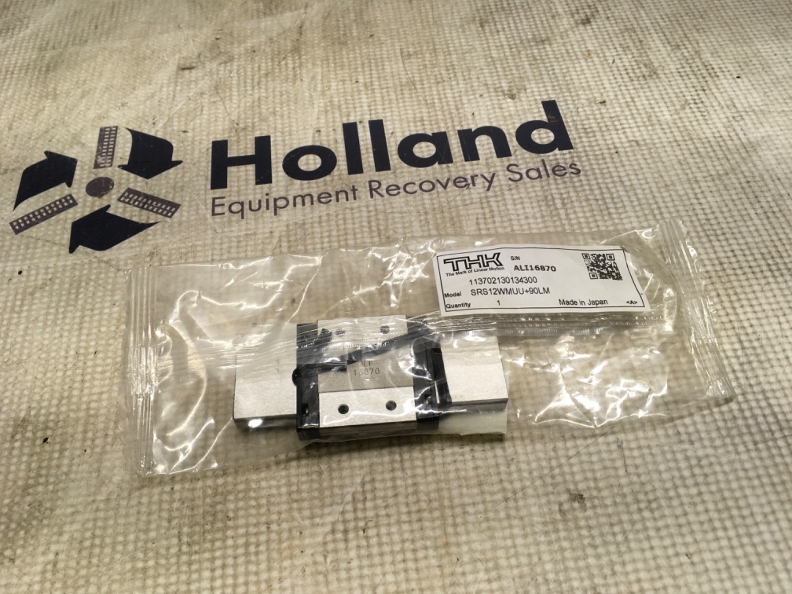 THK LM Rail, SRS12WMUU+90LM, NOS, (LG-4932)