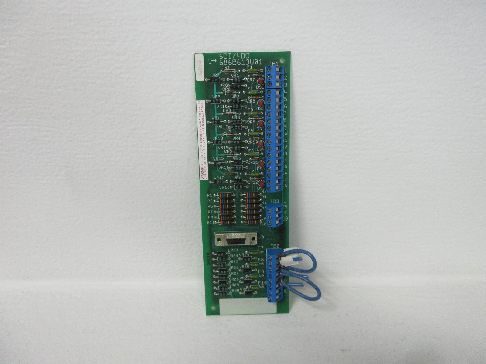 FISCHER & PORTER 686B613U01 REV. 02 USED 6DI/4DO CIRCUIT BOARD 686B613U01