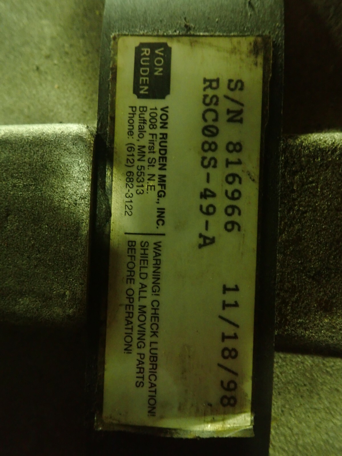 VON RUDEN RSC08S-49-A MOTOR